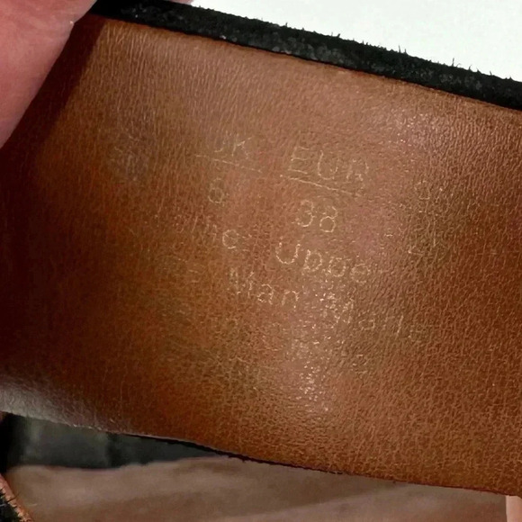 Franco Sarto womens size 8 38 black suede chunky platform slides - Picture 11 of 12